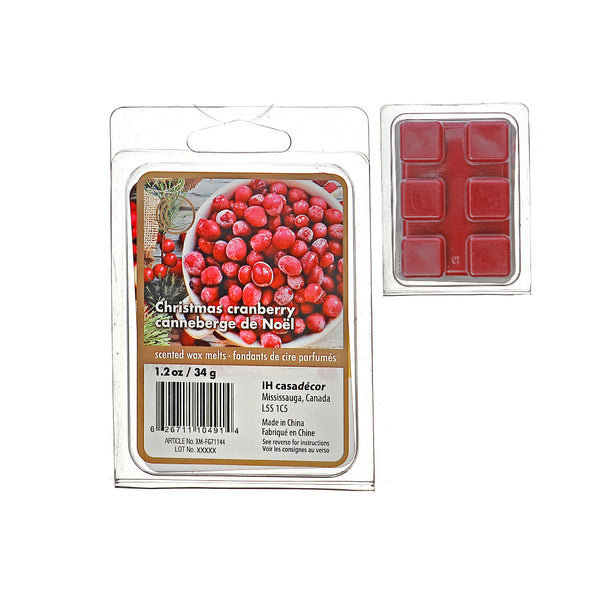 6Pk Scented Wax Melts (Christmas Cranberry) - Set of 6