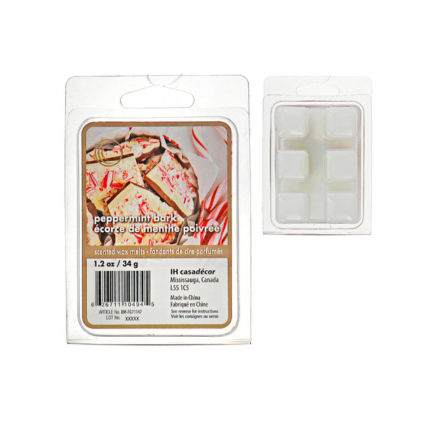 6Pk Scented Wax Melts (Peppermint Bark) - Set of 6