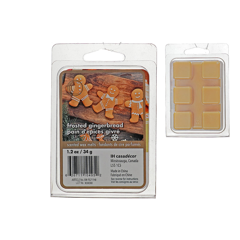 6Pk Scented Wax Melts (Frosted Gingerbread) - Set of 6
