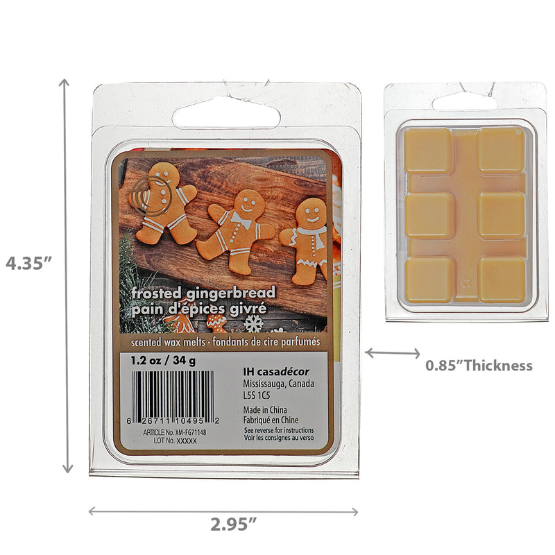 6Pk Scented Wax Melts (Frosted Gingerbread) - Set of 6