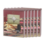 Six Pack Metal Cup Scented Tealight Candles with Vanilla Sugar Cookie Fragrance - Set of 6, Christmas Candle, Holiday Table Decor