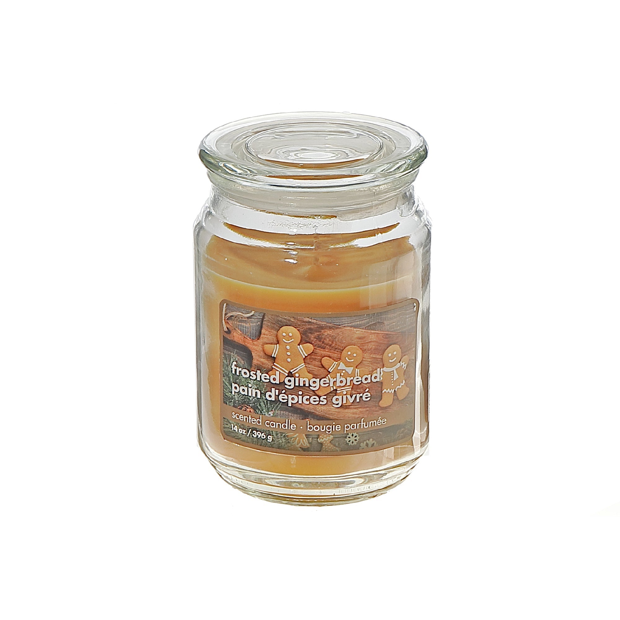18 oz Scented Jar Candle with Frosted Gingerbread Fragrance - Set of 2, Christmas Candle, Holiday Decor, Festive Home Fragrance