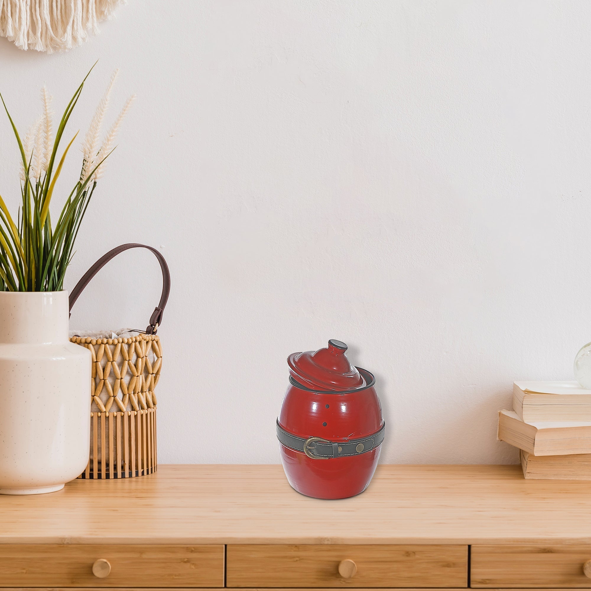Metal Santa Jar with Lid – Christmas Holiday Decor