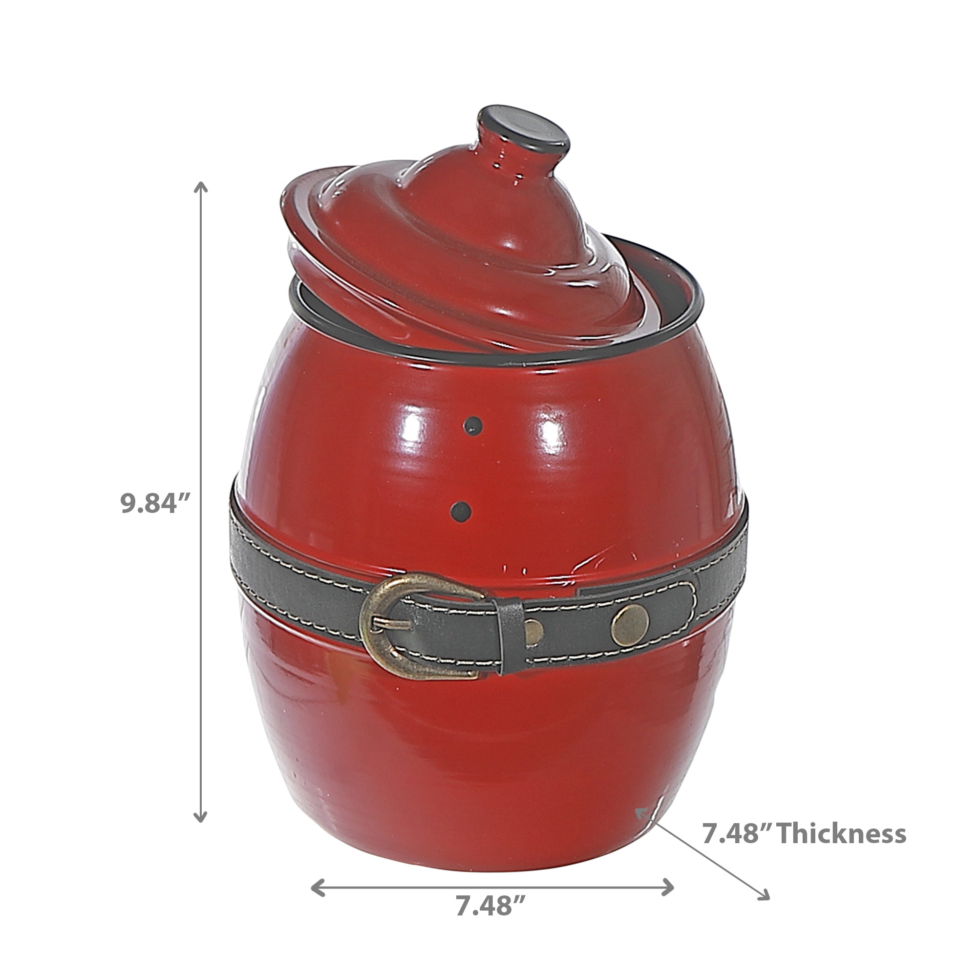 Metal Santa Jar with Lid – Christmas Holiday Decor