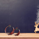 Metal Round Candle Holder With Cardinal Set Of 2