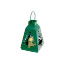 Metal Cut Out Lantern With Faux Candle (Tree) (Green)