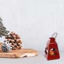 Metal Cut Out Lantern With Faux Candle (Santa On Sleigh) (Red)