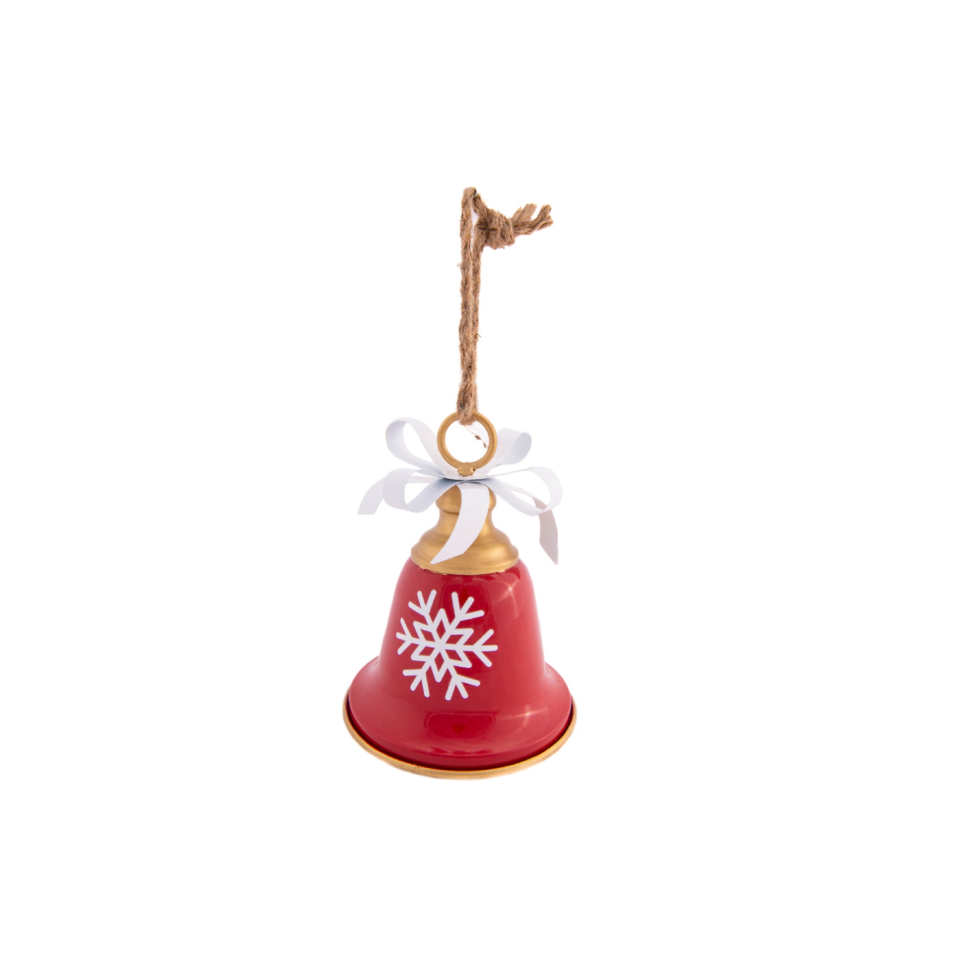 Red Metal Bell with Snowflake, Christmas, Holiday Decor