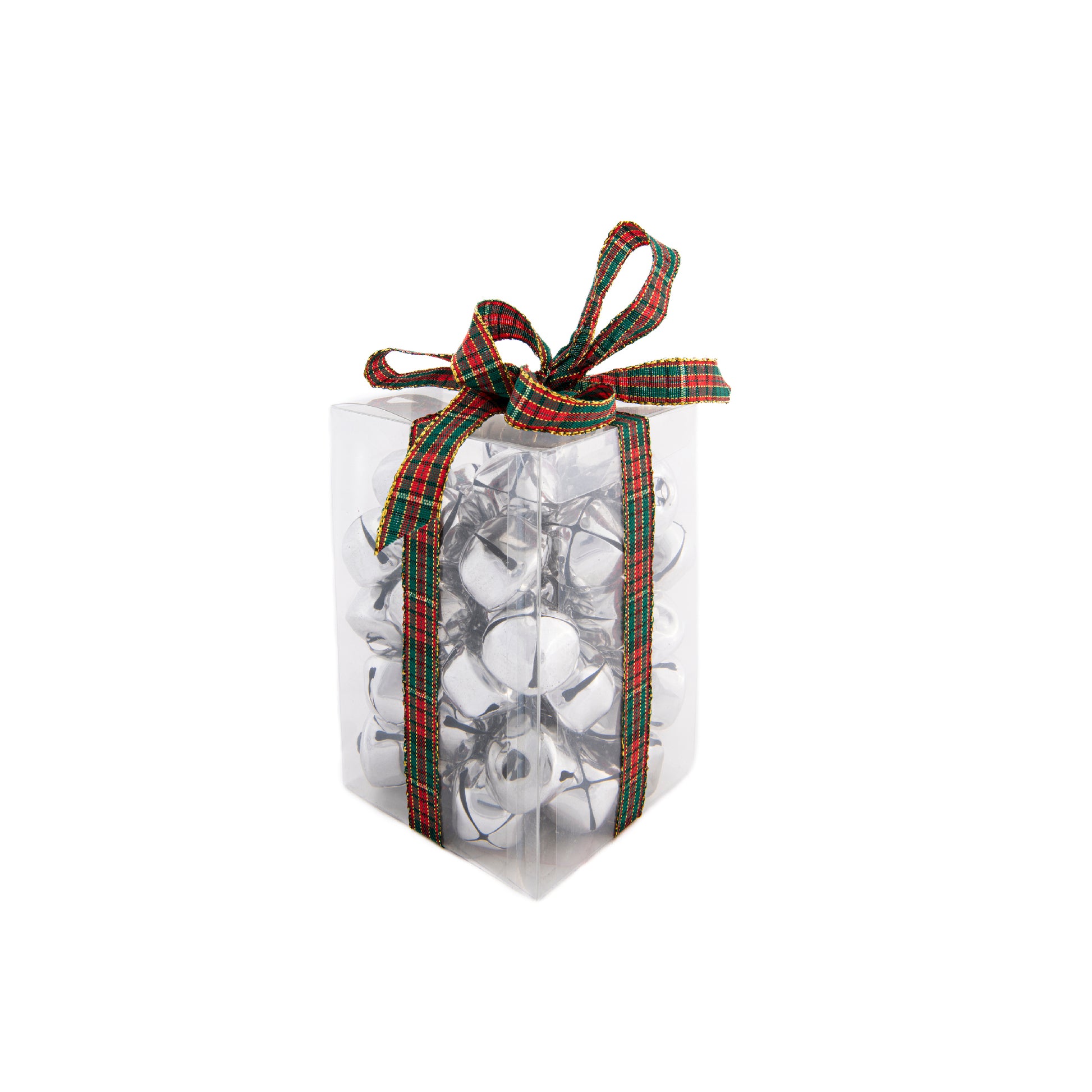 Jingle Bells in PVC Box Silver, Christmas, Jingle Bells, Holiday Decor