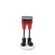 Red Shorts Metal Pillar Candle Holder Small, Decorative Candle, Holiday Decor