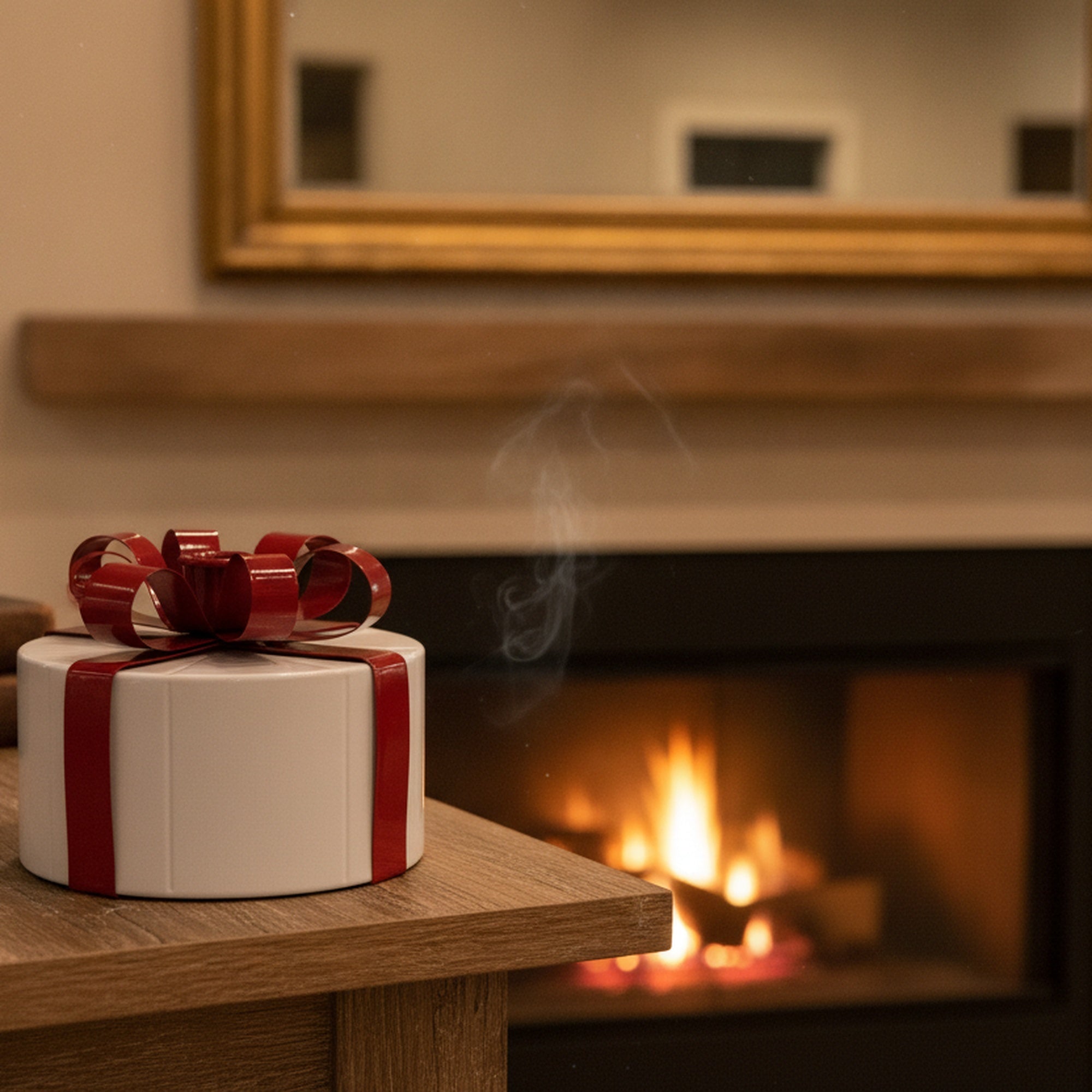 Metal Round Gift Box Taper Holder, Storage Box, Holiday Decor