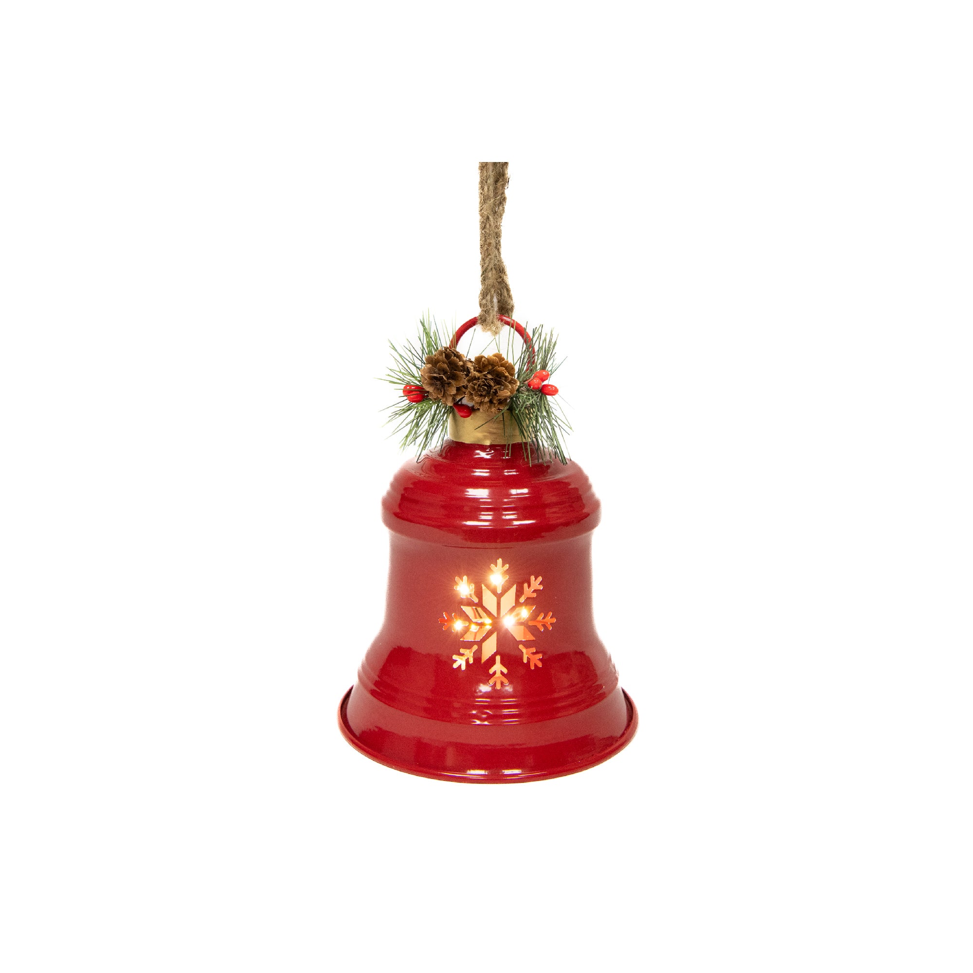LED Metal Cut-Out Bell Snowflake, Christmas, Holiday Decor