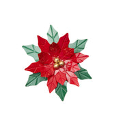 Metal Poinsettia with Jingle Bells Decor, Christmas, Jingle Bells, Holiday Decor