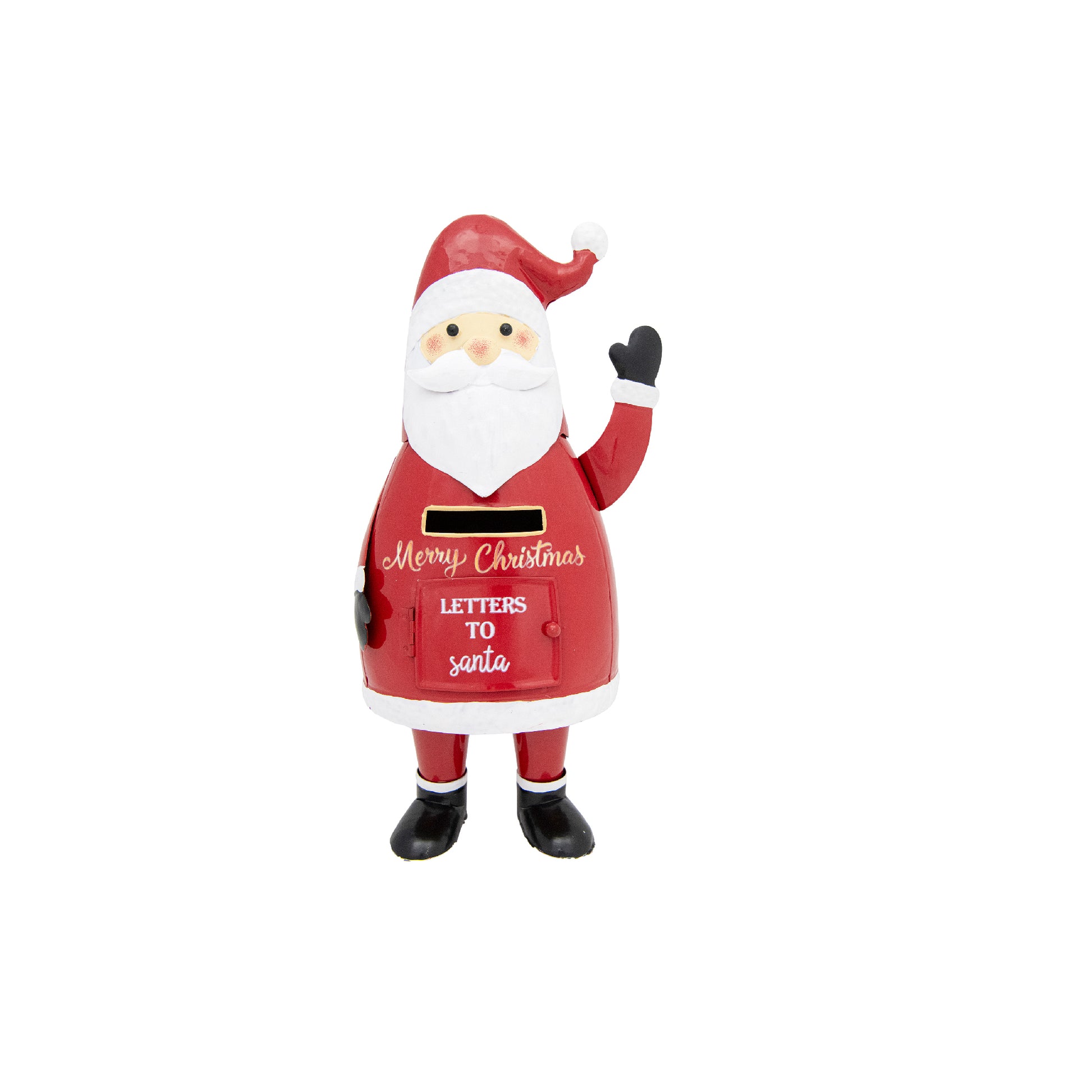 Metal Waving Santa Mailbox Letters to Santa, Christmas, Holiday Decor