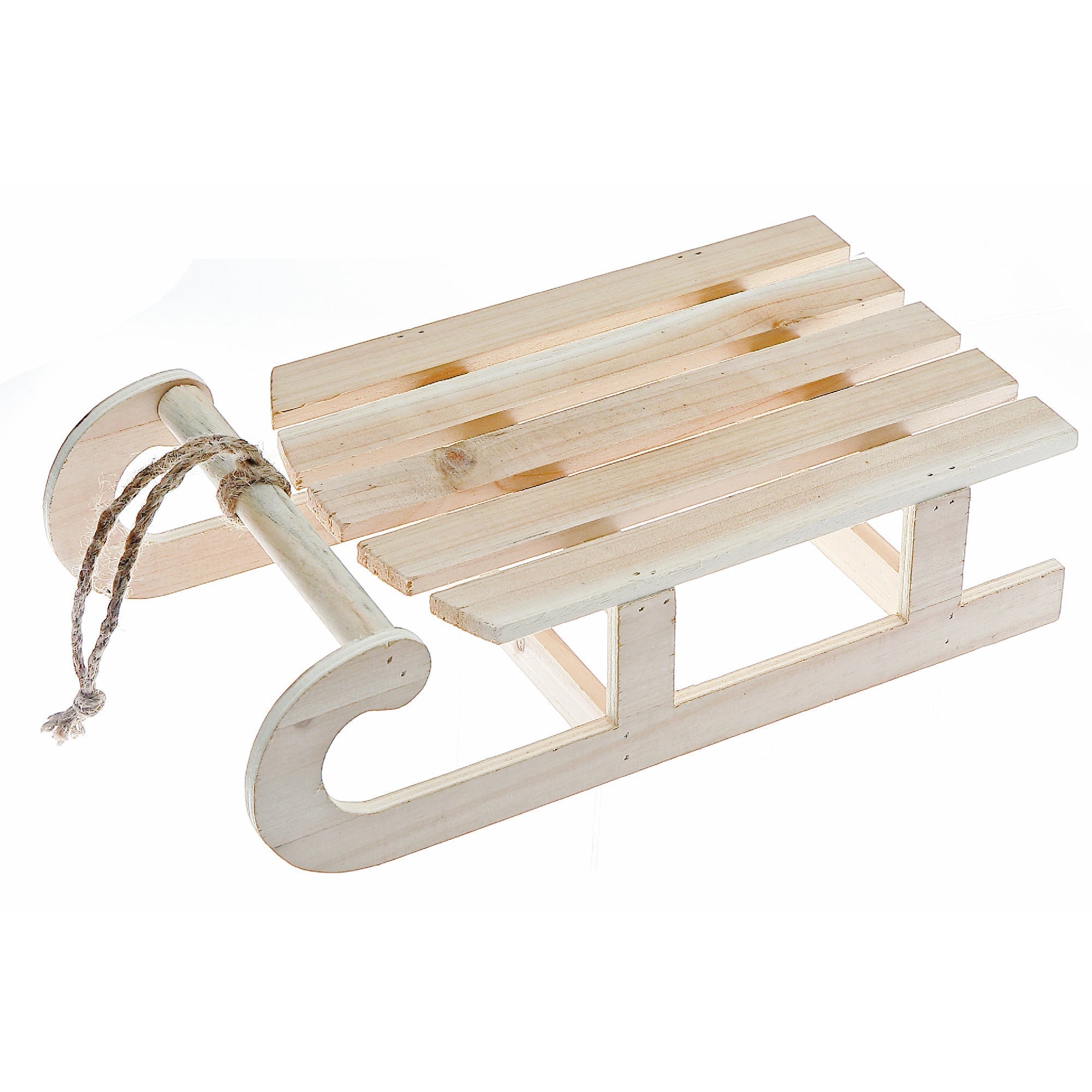 Natural Wood Sled – Christmas Tabletop Decoration, Holiday Accent, Festive Winter Home Decor