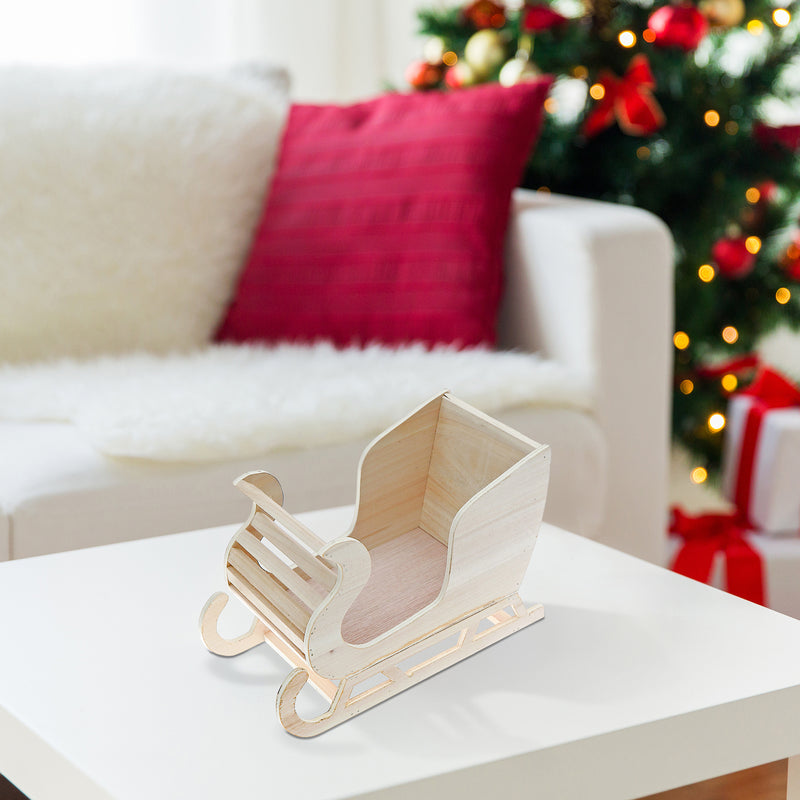 Natural Wood Sleigh