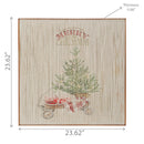 Led Thread Framed Wall Art (Tree On Wagon)