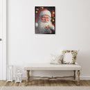 Recycled Paper Framed Wall Art (Santa With A Cookie)