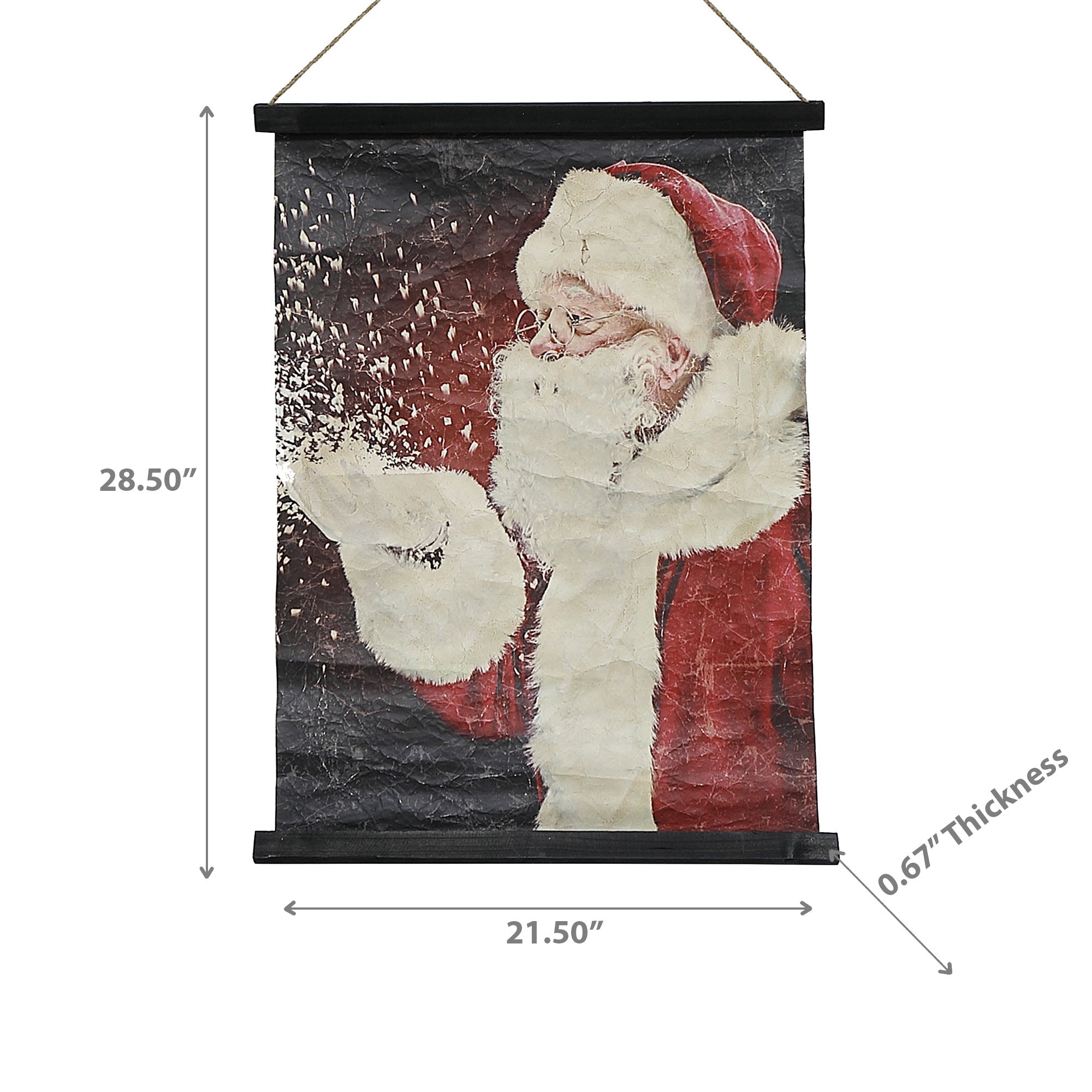 Crinkle Paper Santa Wall Hanger – Holiday Decoration