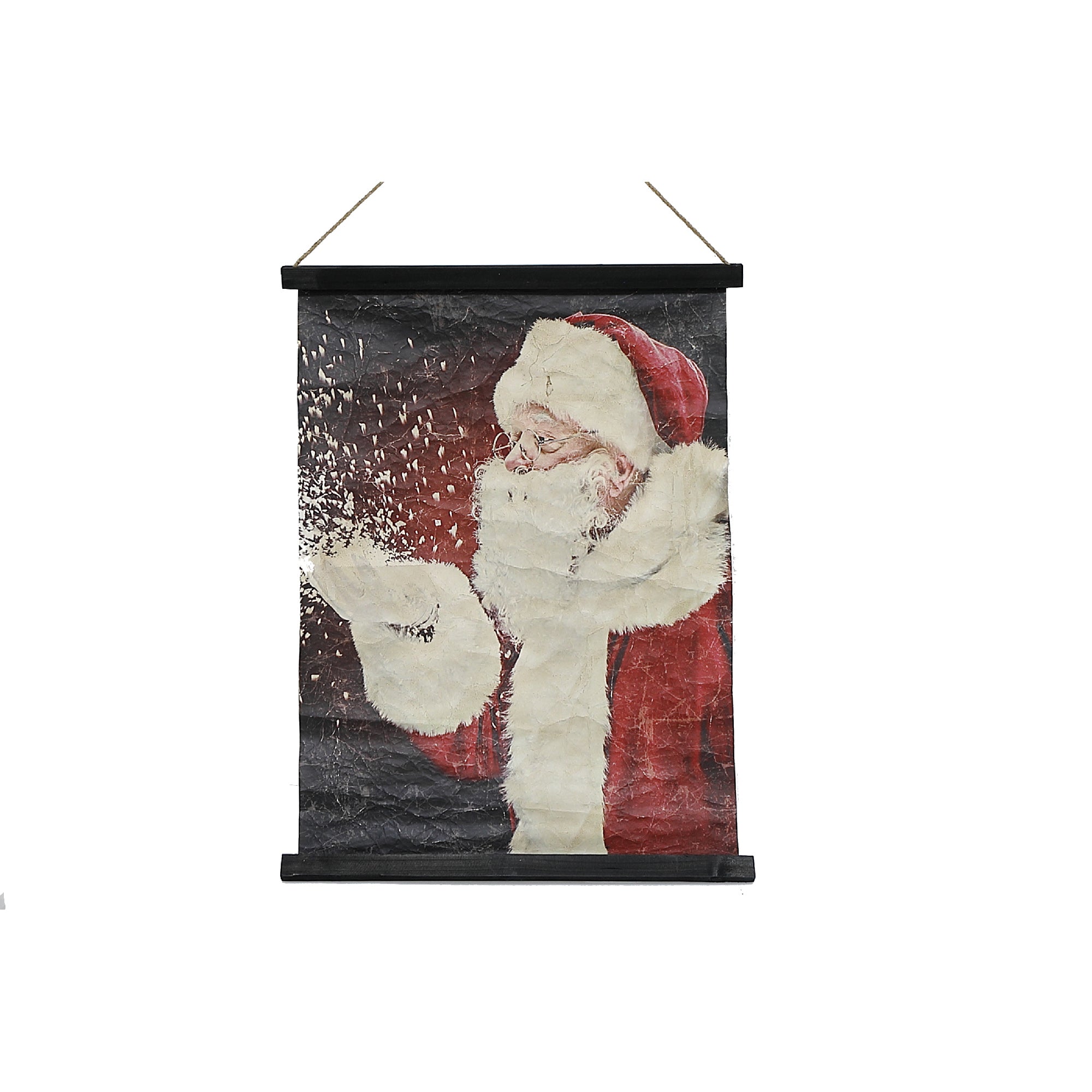 Crinkle Paper Santa Wall Hanger – Holiday Decoration
