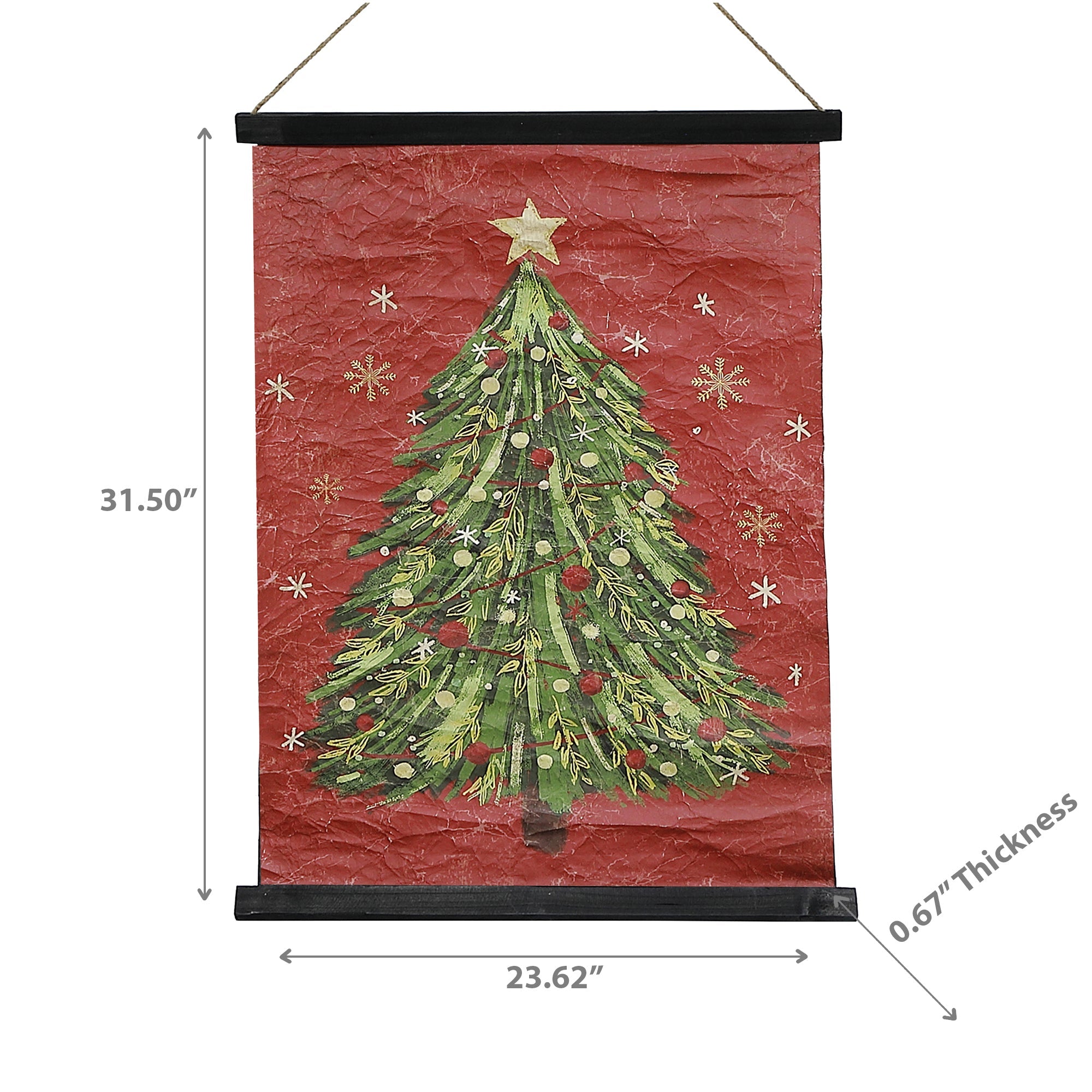 Crinkle Paper Tree Wall Hanger – Holiday Decoration