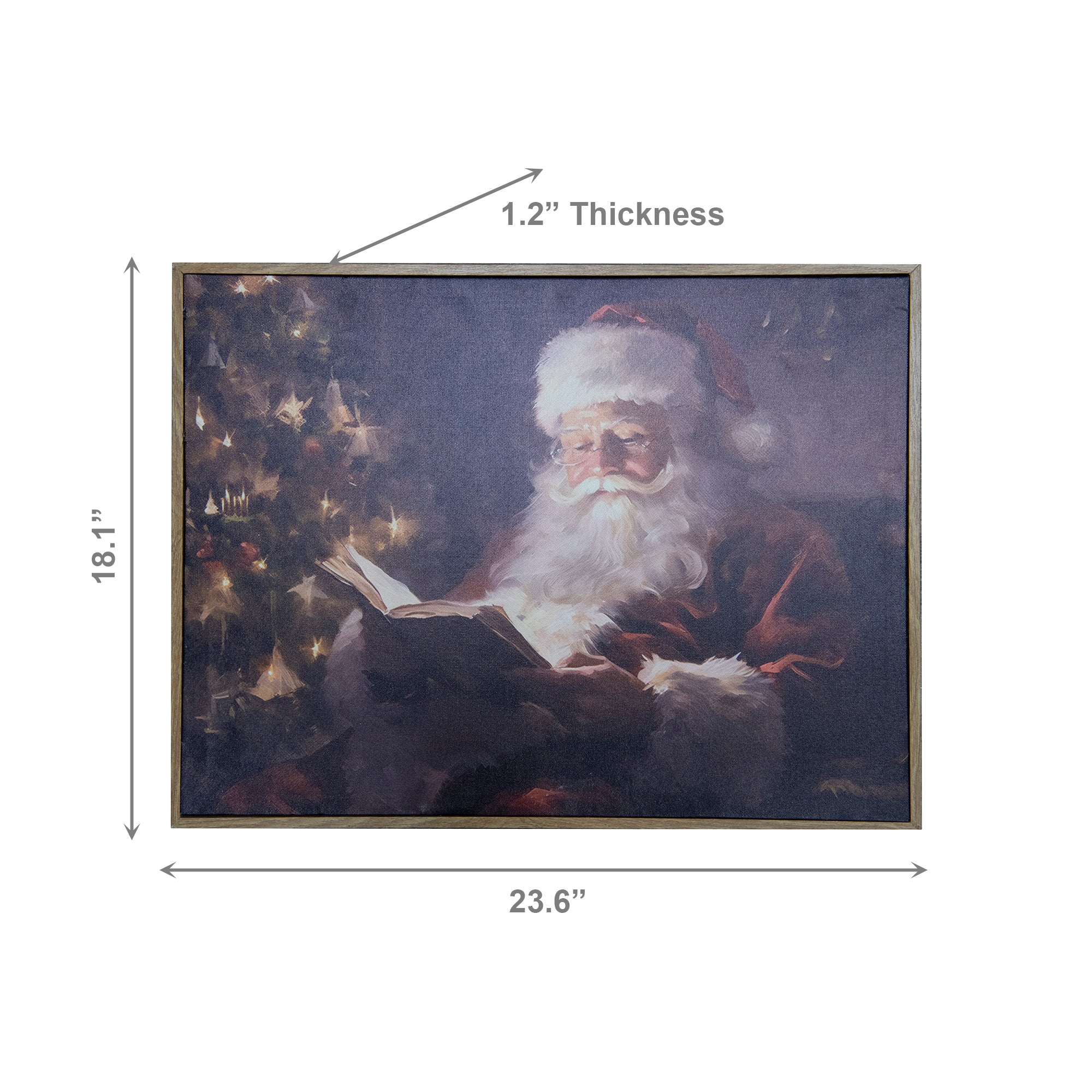Canvas Wall Art Reading Santa, Christmas, Wall Decor, Holiday Decor