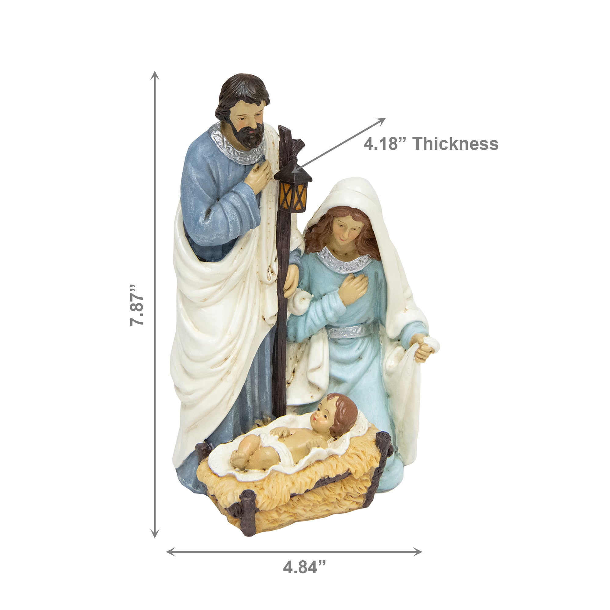 Polyresin Holy Family, Christmas, Figurine, Holiday Decor