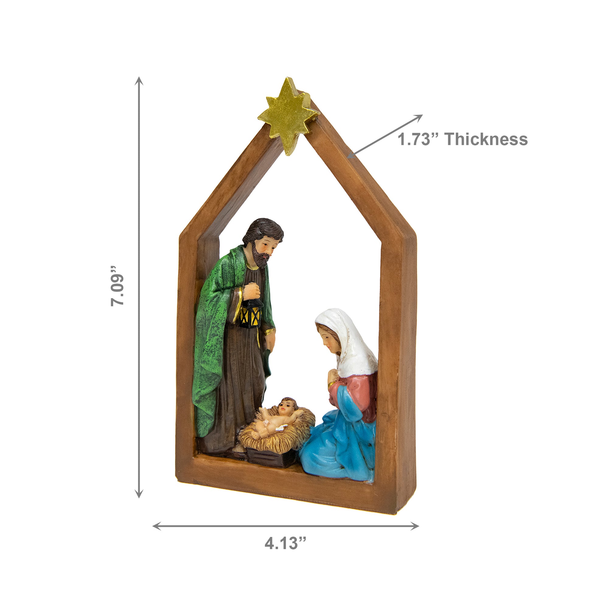Polyresin Holy Family, Christmas, Figurine, Holiday Decor