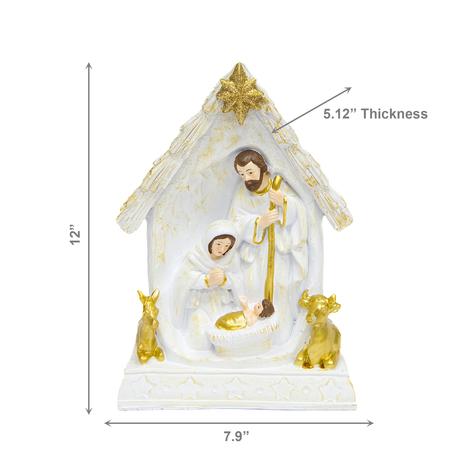 Polyresin Holy Family, Christmas, Figurine, Holiday Decor