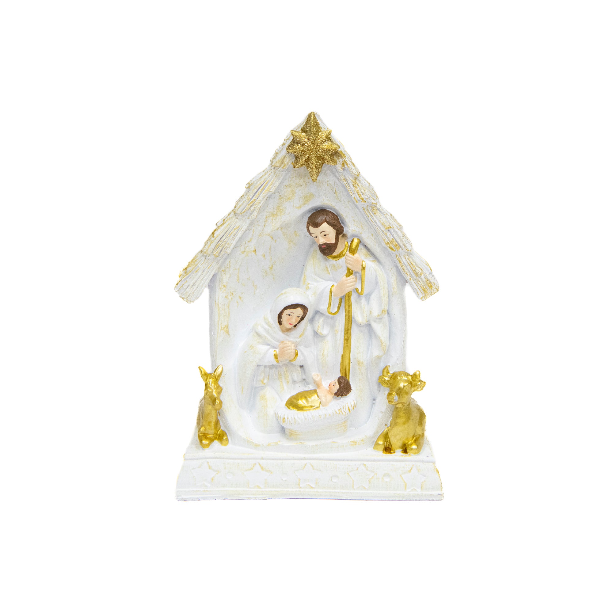 Polyresin Holy Family, Christmas, Figurine, Holiday Decor