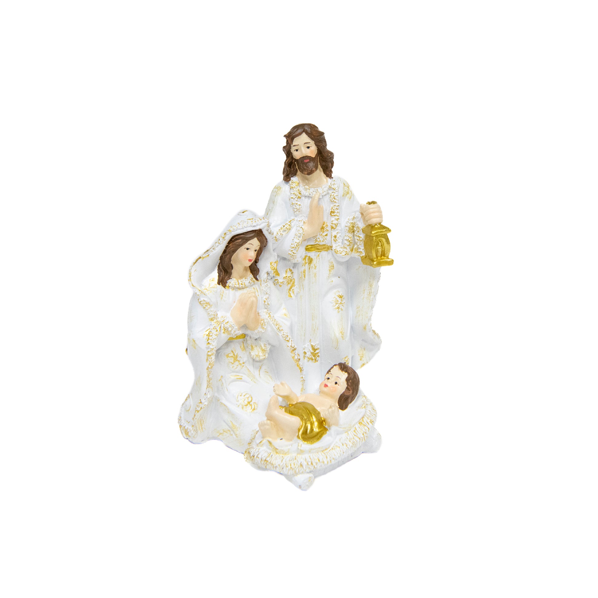 Polyresin Holy Family, Christmas, Figurine, Holiday Decor - Set of 2