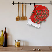 4-Piece Kitchen Set Plaid Pattern – Christmas Kitchen Linens, Holiday Cooking & Baking Accessory, Festive Table Decor