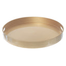 Round Serving Tray With Handle (Gold)