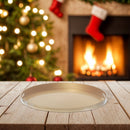 Round Serving Tray With Handle (Gold)