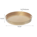 Round Serving Tray With Handle (Gold)