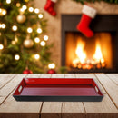 Rect. Serving Tray With Handle (Red)
