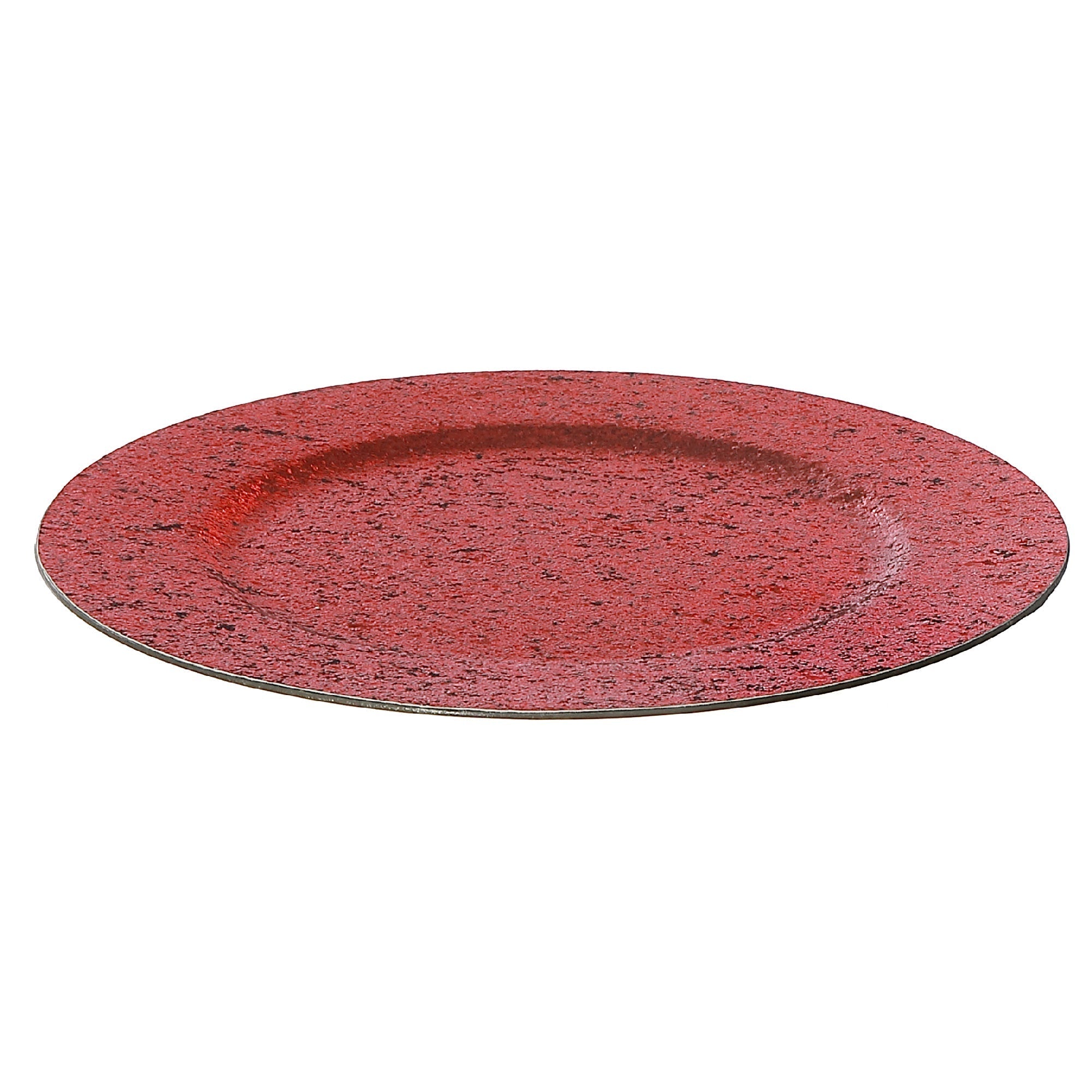 Glitter Charger Plate Set of 12 Red 13" – Holiday Tableware, Christmas Dinnerware