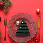Glitter Charger Plate Set of 12 Red 13" – Holiday Tableware, Christmas Dinnerware