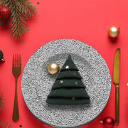 Glitter Charger Plate Set of 12 Silver 13" – Holiday Tableware, Christmas Dinnerware
