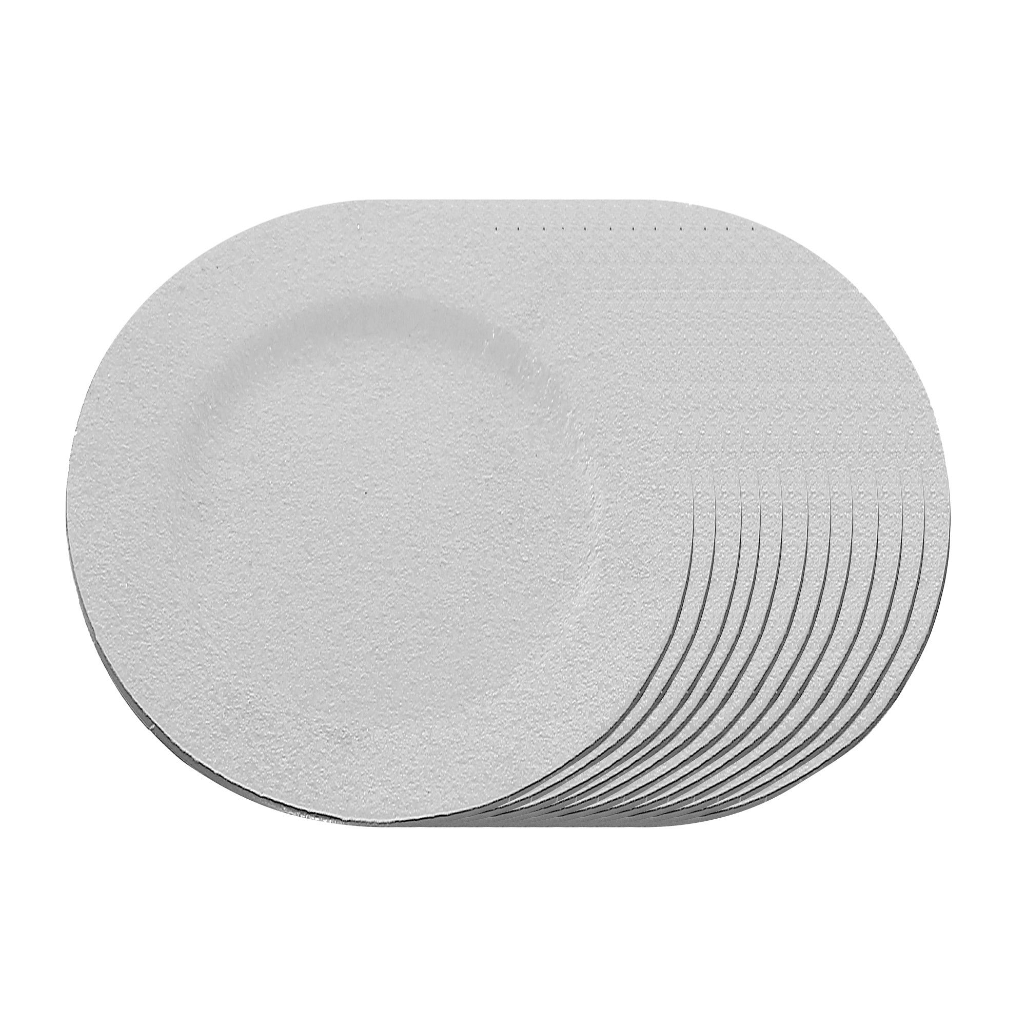 Glitter Charger Plate Set of 12 White 13" – Holiday Tableware, Christmas Dinnerware