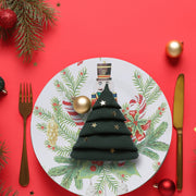 Printed Metal Charger Plate Set of 12 Nutcracker 13" – Christmas Tableware, Holiday Dinner Plates