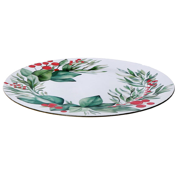 Printed Charger Plate (Wreath) (13") - Set of 12