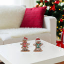 4" Polyresin Gingerbread Figurine (Asstd) - Set of 2