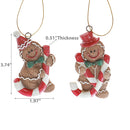 Polyresin Gingerbread Ornament (Asstd) - Set of 6