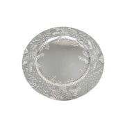 Embossed Holly and Ivy Charger Plate Silver, Christmas, Charger Plate, Holiday Decor- Set of 6