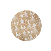White Bamboo Finish Charger Plate Ho Ho Ho, Charger Plate, Holiday Decor- Set of 6