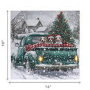 Led Canvas Wall Art With Timer (Truck With Puppies)