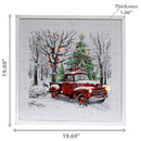Led Framed Wall Art (Red Truck)