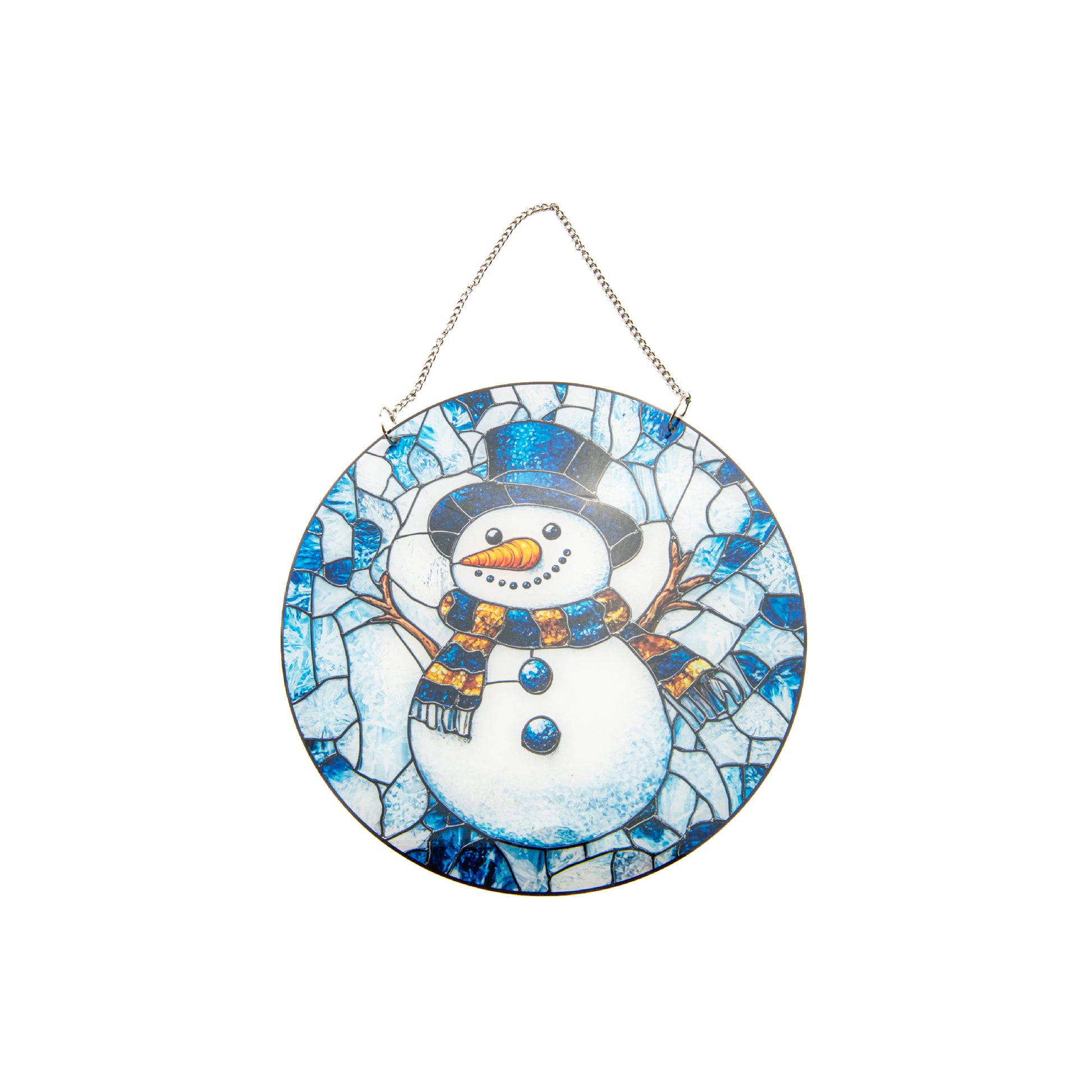 Round Acrylic Hanger Snowman, Christmas, Holiday Decor