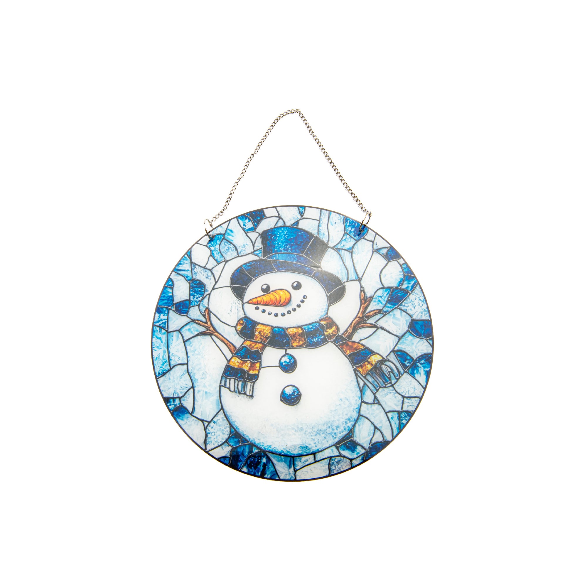 Round Acrylic Hanger Snowman, Christmas, Holiday Decor